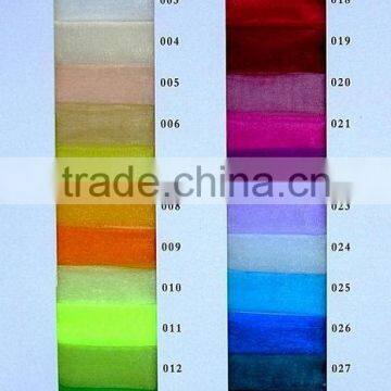 Organza sashes color chart