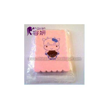 Pink PVA Washing Sponge With Opp Bag