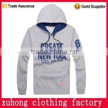 Clothing manufacturer hooded printer no zipper cotton fabric type man hoodie