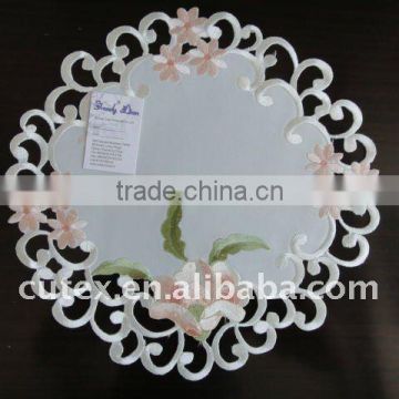 Fancy Handmade Embroidery Polyester Floral Placemat