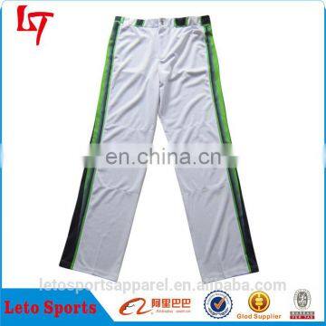 Custom mens sports polyester track pants softball pant pantalones beisbol