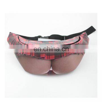 Factory Wholesale Fashion Hot Sale Pack Novelty Funny Hairy Beer Belly Waist Bumbag Dad Bag