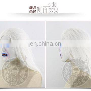 Halloween Latex Ghost Mask With White Wigs photo-6