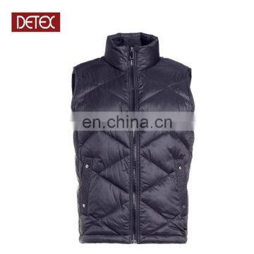 Factory OEM 100% Polyester Men Quilted Sleeveless Padding Jacket