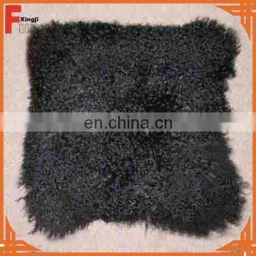 Natural Color Top Quality Fur Mongolian Lamb Fur Cushion photo-3