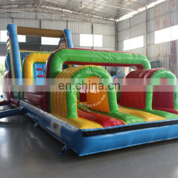 adult & kids challenge course obstacle inflatable with water pool for rental