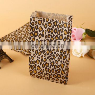 Eco friendly kraft paper packing bags cheap bread sandwich snack food wax coated paper bag