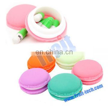 Macaron Shape Cake Ice Cream Mini Pill Case Medicine Storage Box Pill Box- 3Pcs In One