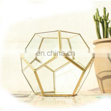 terrarium geometric glass terrarium wholesale gold color