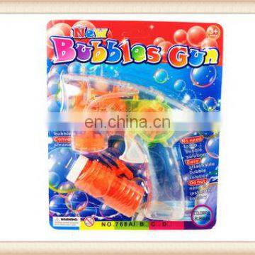 fish bubble toy LED light and musical transparent bubble gun toy