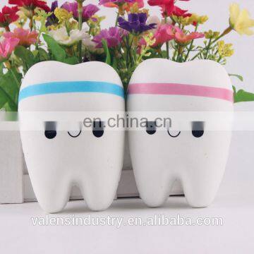 Hot selling 2017 Popular Stress Relase Squishy Kawaii Soft PU squishy slow rising teech toy