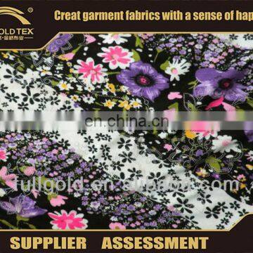 Cheap 95 polyester 5 spandex beautiful floral design printed jersey knit upholstery fabric