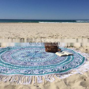 72" Indian Roundie Round Yoga Mandala Hippie Tapestry Beach Throw Towel Yoga Mat Bohemian Art