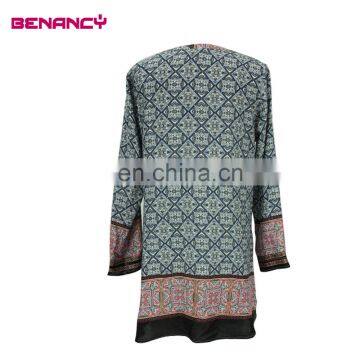 In Stock Loose Fit Retro Kurta India Printed Long Tunic photo-2