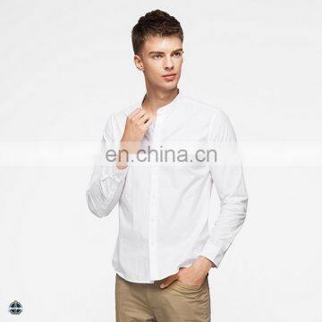 T-MSS549 Clothing Manufacturers Overseas Chinese Collar Men Dress Shirt White