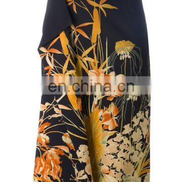 MIKA2394 Multicoloured Floral Print Wrap Skirt