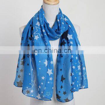 2015 Newest style fashion design long star scarf(PP035CL)