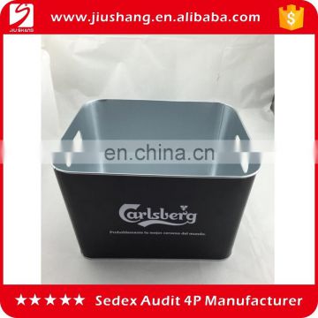 customized design logo tin beer ice bucket with 10L capacity