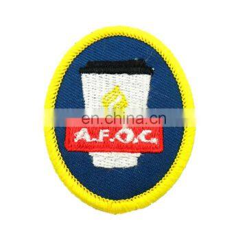 custom promotional company logo cloth embroidered badges makers