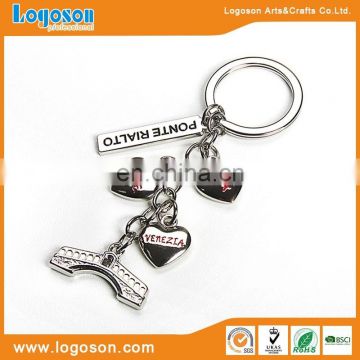 High Quality Promotion Ponte Rialto Customized Charm Keychain Metal Souvenir Keyring