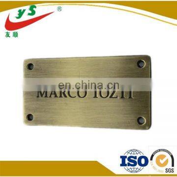 Engraved electroplate custom metal logo plate