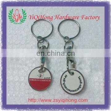 custom design trolley caddy coin keychain