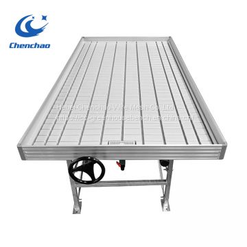 Greenhouse rolling benches ebb and flow rolling tables with trays