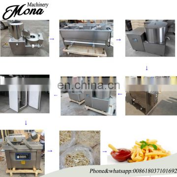 100kg/h semi automatic frozen french fries processing plant/ potato chips production line