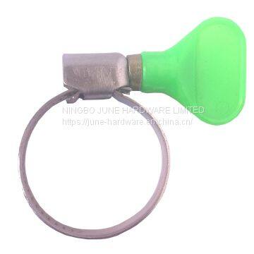 Butterfly handle hose clamp