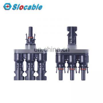 PPO Insulated Photovoltaic Waterproof IP68 Solar Connector 3in1 for Solar Energy Connection