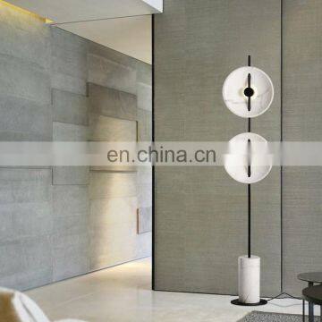 Modern Creative Standing Lighting White Marble Art Floor Lamp For Living Room Hotel photo-4