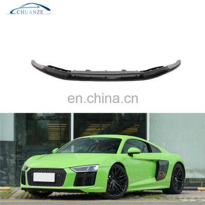 Custom Style Dry Carbon Fiber R8 Front Lip Spoiler for Audi R8 Gen 2 V10 Coupe 2016-2018