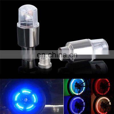 4Pcs Bike Wheel Light Car Motorcycle Bicycle Wheel Lights Tire Tyre Valve Hat Flash Led Light Spoke Lamp Auto Accessories Car