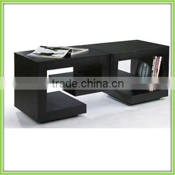 Living Room Black MDF Smart Coffee Table