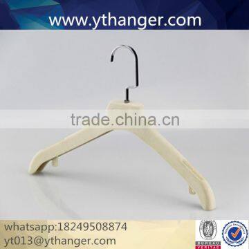 CY-626 Grey Suit Velvet Hanger on Shoulder Flocking Velvet Hanger for Wholesale Clothes photo-3