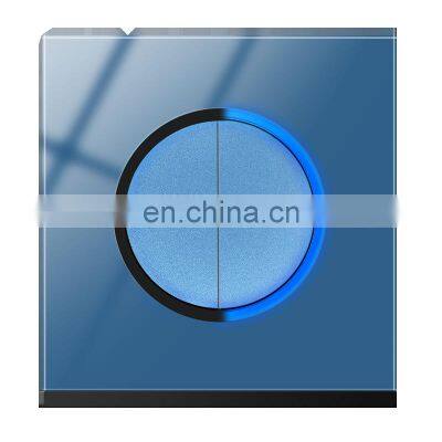 Random Click On / Off Wall Light Switch With LED Indicator Pass Through Switch Switched ABS Panel,2 Gang 2 Way photo-2