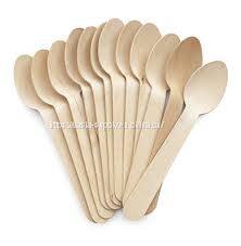 FSC certified disposable small wooden spoons biodegradable wooden disposable cutlery