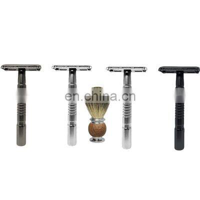 New design double edge blade High quality safety razor gun black metal safety razor