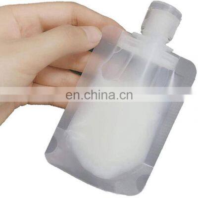 100 ML Transparent Clear Plastic Retail Stand Up Liquid Juice Plastic Bag Stand up Spout Pouch photo-5