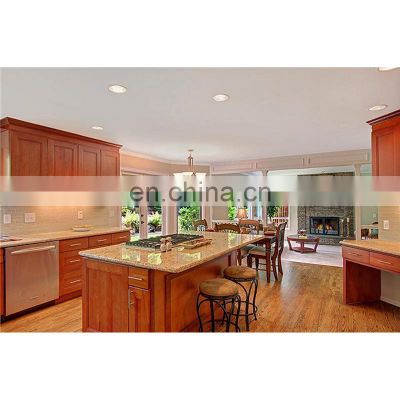 American Custom Design Kitchen Pantry Furniture Classic Cherry Wood Kitchen Cabinets