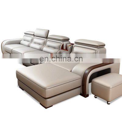 high quality cow hide leather sectional sofa, on sale modern living room sofa