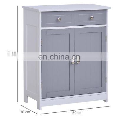 Freestanding Bathroom Storage Cabinet Unit With 2 Drawers Cupboard photo-2
