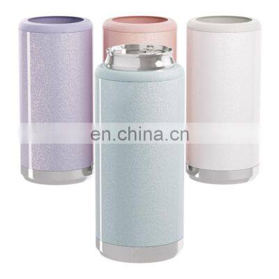 Wholesale slim tall tumbler 12oz double walled Stainless Steel vacuum insulated cooler can