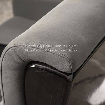 Hot Sale Home Theater Furniture 3 Seater Nappa Leather Electric Recliner Movie Cinema Sofa With Cool Cup Holder photo-5