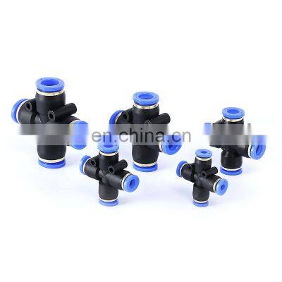 SNS SPXL Series Push To Quick Connect Union Cross Plastic Air Hose Tube Fitting Pneumatic Connector