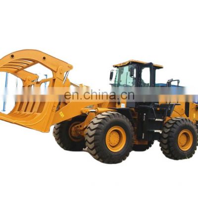 Promotion Heavy duty 5 TON 655D sugar cane grapple front loader log wood grapple loader with CE