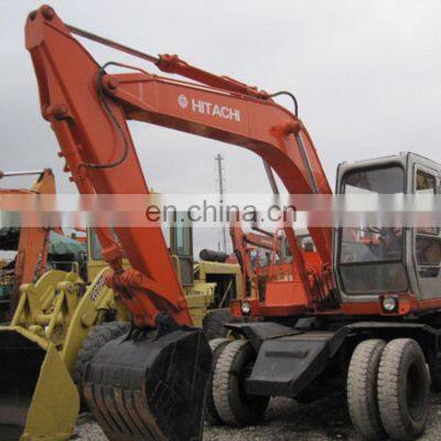 Japan original Hitachi EX100WD wheel excavator, Hitachi cheap used excavators for sale