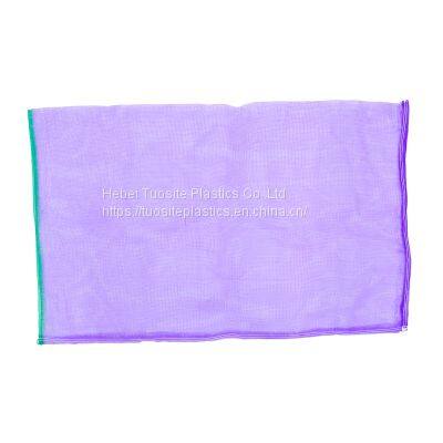 Garlic Hdpe Monofilament Net Bags Lemon Leno Woven Mesh Bags With Label and Drawstring Sacks