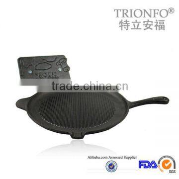 Thread interior bottom Black pre-seasoned cast iron poffertjes pan