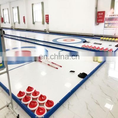 Hot Selling Mobile Artificial Ice Skating Rink Curling Game Board Used Synthetic Ice